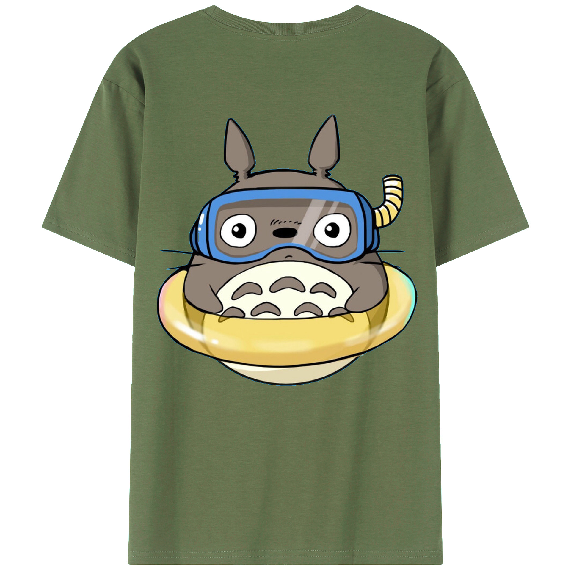 （画像用） となりのトトロ 草壁メイ 草壁サツキ My Neighbor Totoro Satsuki Kusakabe Mei Kusakabe 綿100％ メンズ半袖Tシャツ（バックプリント） 通気性